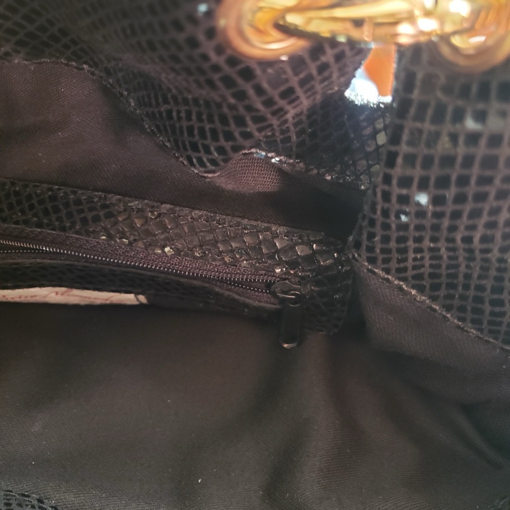 Pietro Alessandro Black Python-Embossed Tote - image 3